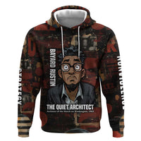 Bayard Rustin Hoodie with Quiet Architect Design Strategy and Courage Civil Rights Tribute - Wonder Print Shop