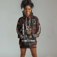 Bayard Rustin Hoodie Dress with Quiet Architect Design Strategy and Courage Civil Rights Tribute - Wonder Print Shop