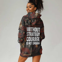 Bayard Rustin Hoodie Dress with Quiet Architect Design Strategy and Courage Civil Rights Tribute - Wonder Print Shop