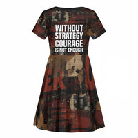 Bayard Rustin Kid Short Sleeve Dress with Quiet Architect Design Strategy and Courage Civil Rights Tribute - Wonder Print Shop