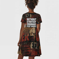 Bayard Rustin Kid Short Sleeve Dress with Quiet Architect Design Strategy and Courage Civil Rights Tribute - Wonder Print Shop
