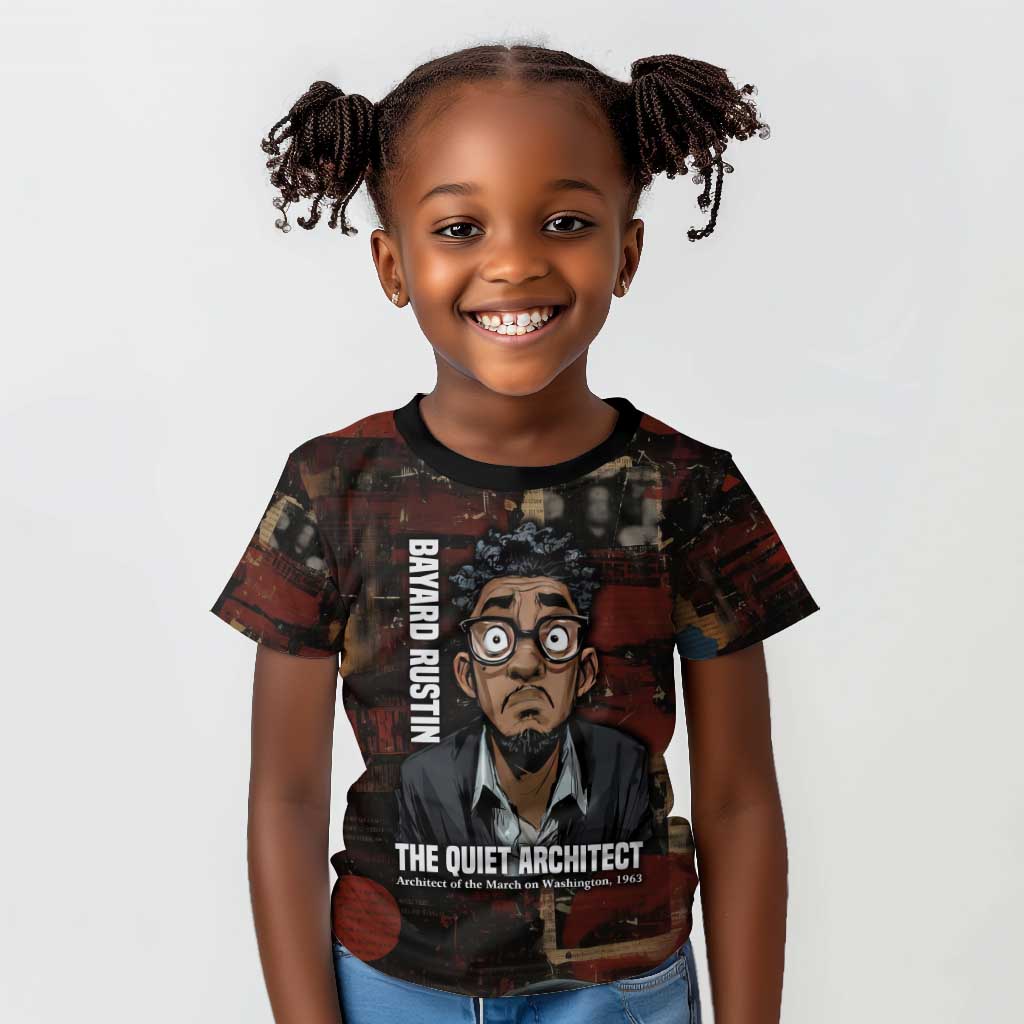 Bayard Rustin Kid T shirt with Quiet Architect Design Strategy and Courage Civil Rights Tribute - Wonder Print Shop