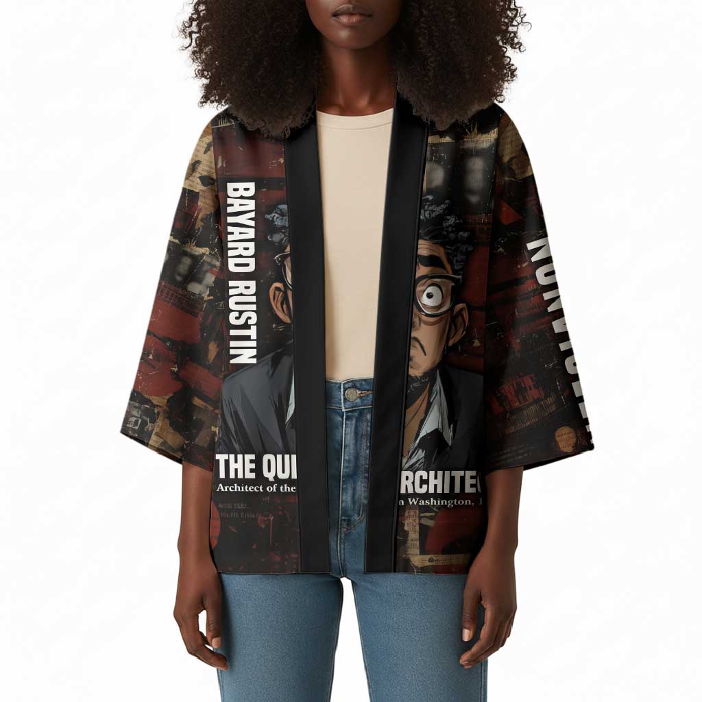 Bayard Rustin Kimono with Quiet Architect Design Strategy and Courage Civil Rights Tribute - Wonder Print Shop