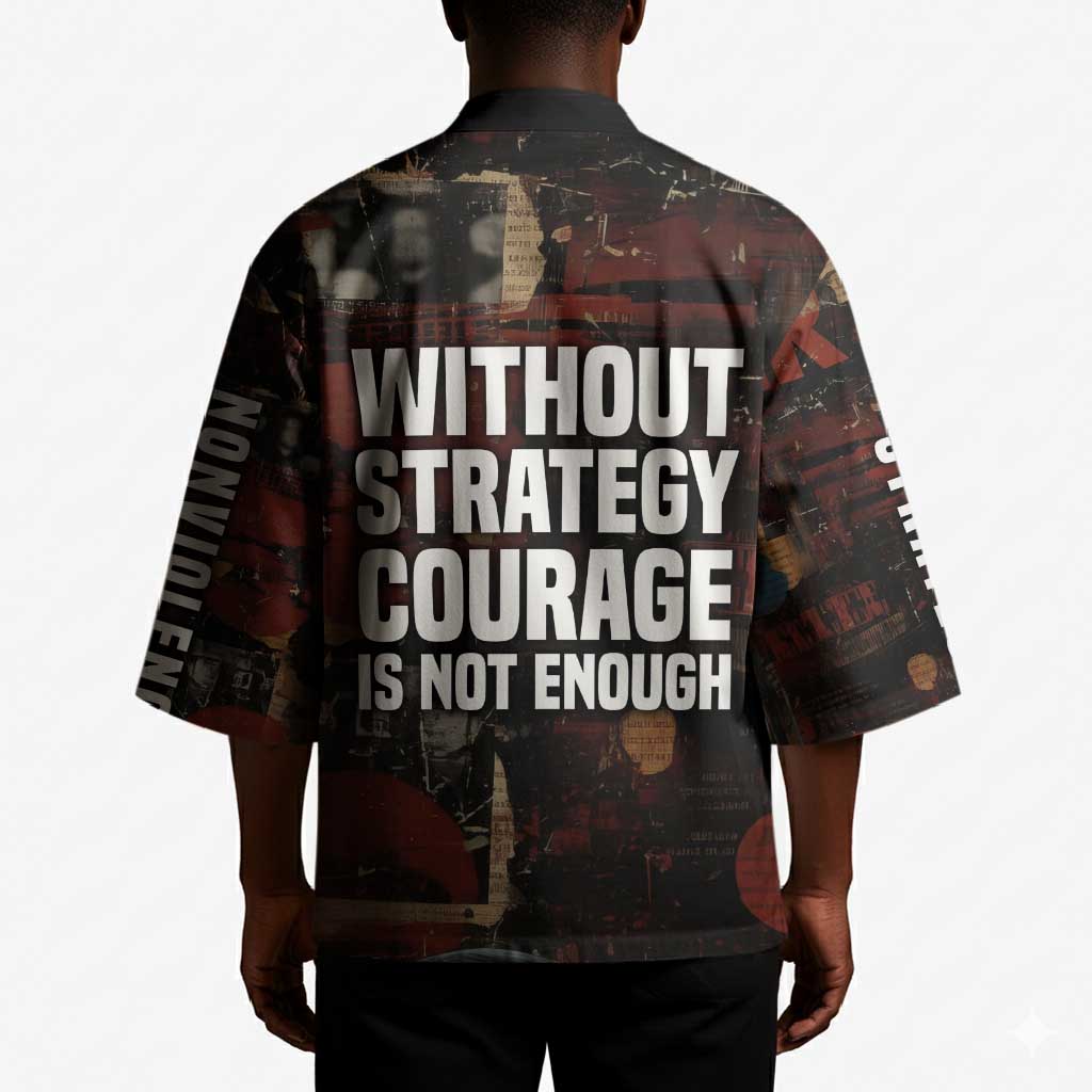 Bayard Rustin Kimono with Quiet Architect Design Strategy and Courage Civil Rights Tribute - Wonder Print Shop