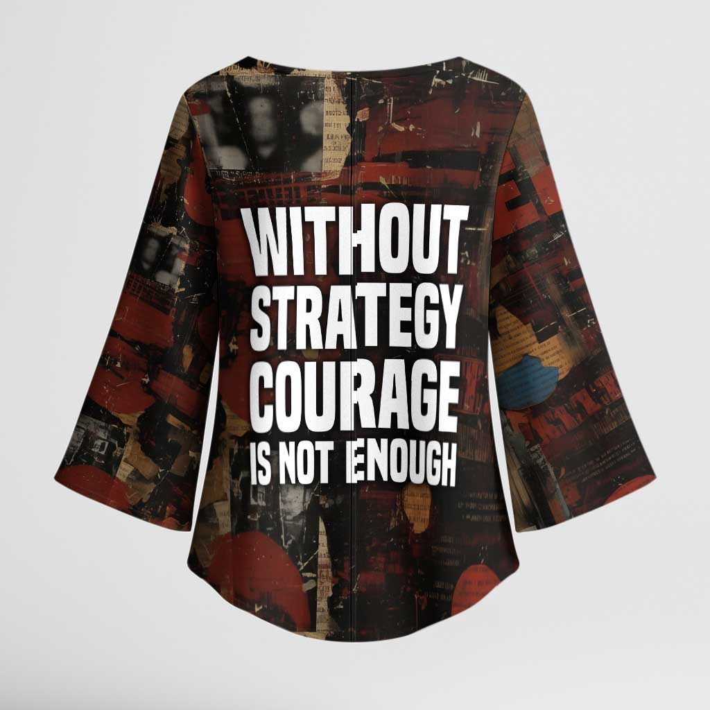Bayard Rustin Kimono Sleeve Blouse with Quiet Architect Design Strategy and Courage Civil Rights Tribute - Wonder Print Shop