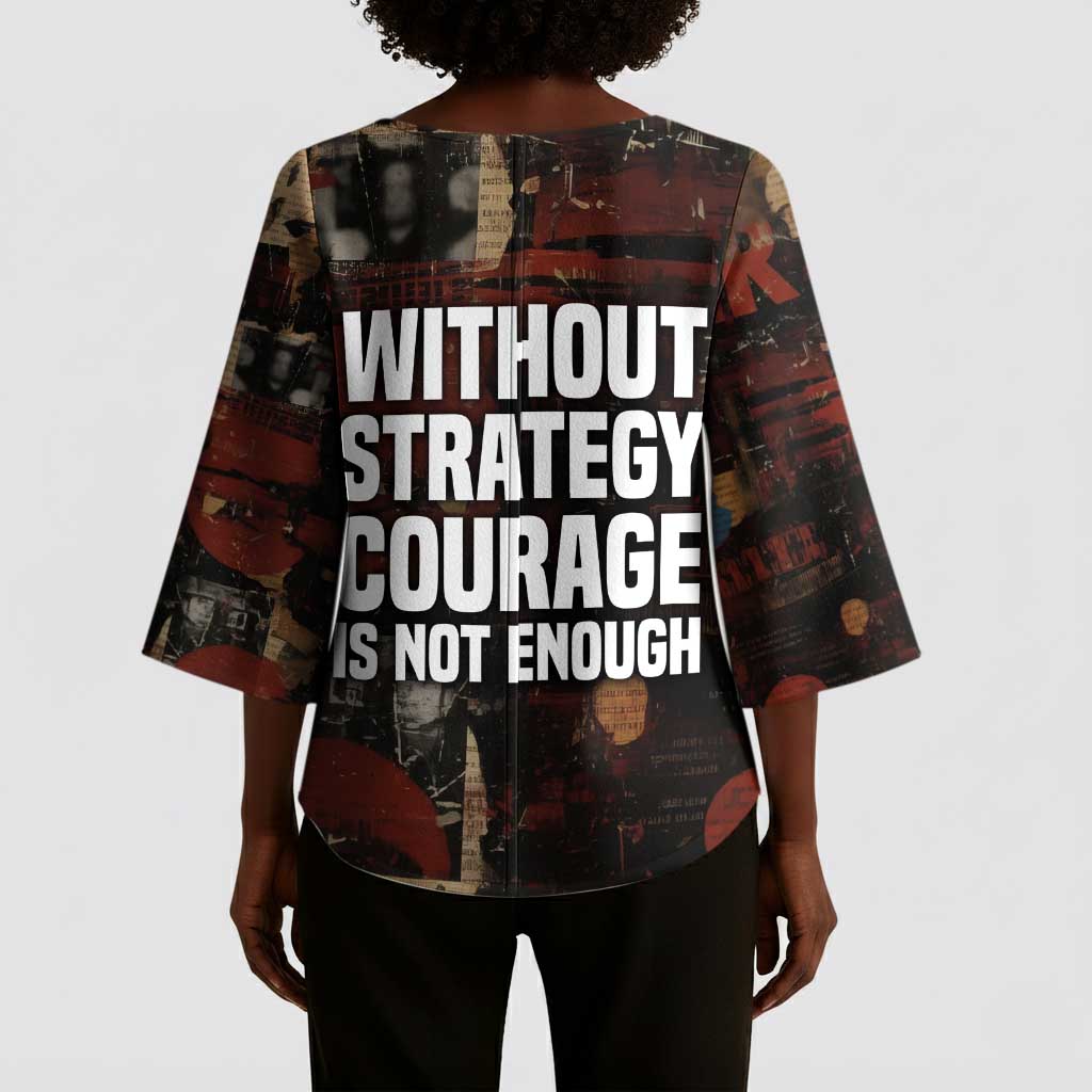 Bayard Rustin Kimono Sleeve Blouse with Quiet Architect Design Strategy and Courage Civil Rights Tribute - Wonder Print Shop