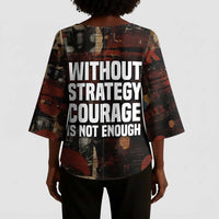 Bayard Rustin Kimono Sleeve Blouse with Quiet Architect Design Strategy and Courage Civil Rights Tribute - Wonder Print Shop