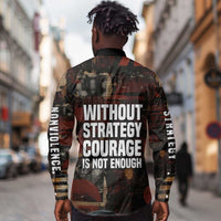 Bayard Rustin Long Sleeve Button Shirt with Quiet Architect Design Strategy and Courage Civil Rights Tribute - Wonder Print Shop