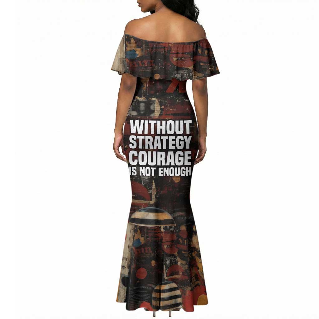 Bayard Rustin Mermaid Dress with Quiet Architect Design Strategy and Courage Civil Rights Tribute - Wonder Print Shop