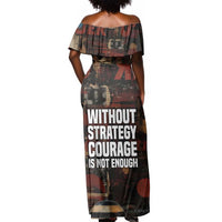 Bayard Rustin Off Shoulder Maxi Dress with Quiet Architect Design Strategy and Courage Civil Rights Tribute - Wonder Print Shop
