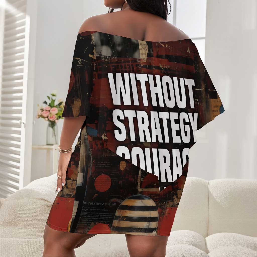 Bayard Rustin Off Shoulder Short Dress with Quiet Architect Design Strategy and Courage Civil Rights Tribute - Wonder Print Shop