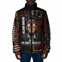 Bayard Rustin Padded Jacket with Quiet Architect Design Strategy and Courage Civil Rights Tribute - Wonder Print Shop