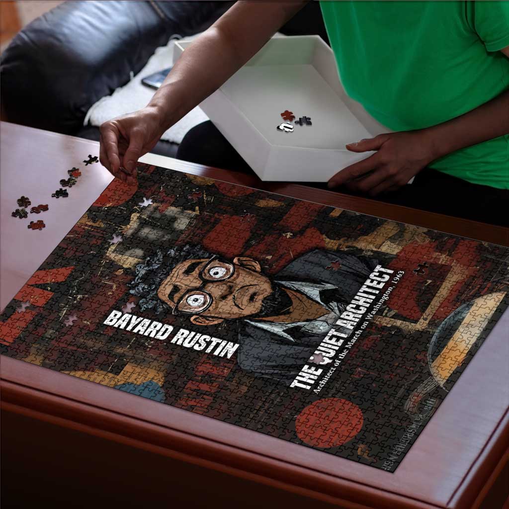 Bayard Rustin Puzzle with Quiet Architect Design Strategy and Courage Civil Rights Tribute - Wonder Print Shop