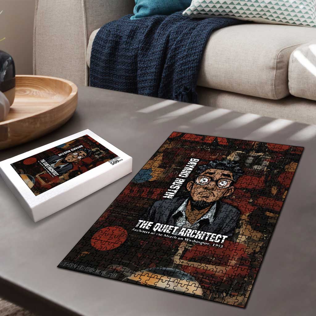 Bayard Rustin Puzzle with Quiet Architect Design Strategy and Courage Civil Rights Tribute - Wonder Print Shop