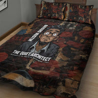 Bayard Rustin Quilt Bed Set with Quiet Architect Design Strategy and Courage Civil Rights Tribute - Wonder Print Shop