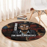 Bayard Rustin Round Carpet with Quiet Architect Design Strategy and Courage Civil Rights Tribute - Wonder Print Shop