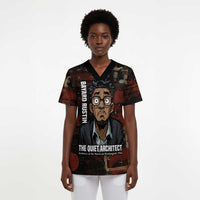 Bayard Rustin Scrub Top with Quiet Architect Design Strategy and Courage Civil Rights Tribute - Wonder Print Shop