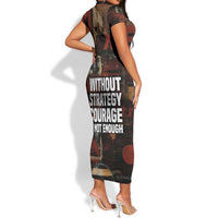 Bayard Rustin Short Sleeve Bodycon Dress with Quiet Architect Design Strategy and Courage Civil Rights Tribute - Wonder Print Shop