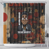 Bayard Rustin Shower Curtain with Quiet Architect Design Strategy and Courage Civil Rights Tribute - Wonder Print Shop