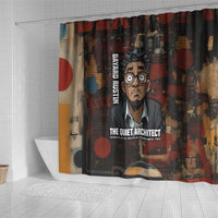 Bayard Rustin Shower Curtain with Quiet Architect Design Strategy and Courage Civil Rights Tribute - Wonder Print Shop