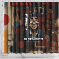 Bayard Rustin Shower Curtain with Quiet Architect Design Strategy and Courage Civil Rights Tribute - Wonder Print Shop