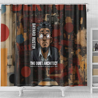Bayard Rustin Shower Curtain with Quiet Architect Design Strategy and Courage Civil Rights Tribute - Wonder Print Shop