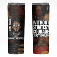Bayard Rustin Skinny Tumbler with Quiet Architect Design Strategy and Courage Civil Rights Tribute - Wonder Print Shop
