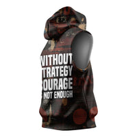 Bayard Rustin Sleeveless Hoodie with Quiet Architect Design Strategy and Courage Civil Rights Tribute - Wonder Print Shop