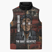 Bayard Rustin Sleeveless Puffer Jacket with Quiet Architect Design Strategy and Courage Civil Rights Tribute - Wonder Print Shop