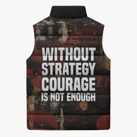 Bayard Rustin Sleeveless Puffer Jacket with Quiet Architect Design Strategy and Courage Civil Rights Tribute - Wonder Print Shop