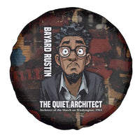 Bayard Rustin Spare Tire Cover with Quiet Architect Design Strategy and Courage Civil Rights Tribute - Wonder Print Shop