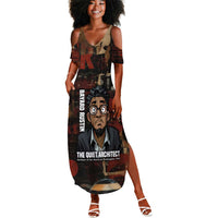 Bayard Rustin Summer Maxi Dress with Quiet Architect Design Strategy and Courage Civil Rights Tribute - Wonder Print Shop