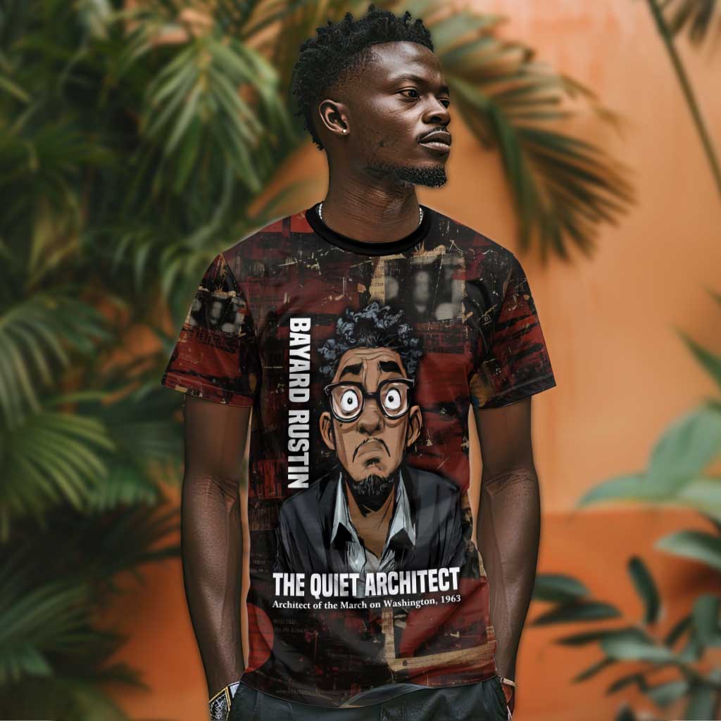 Bayard Rustin T shirt with Quiet Architect Design Strategy and Courage Civil Rights Tribute - Wonder Print Shop