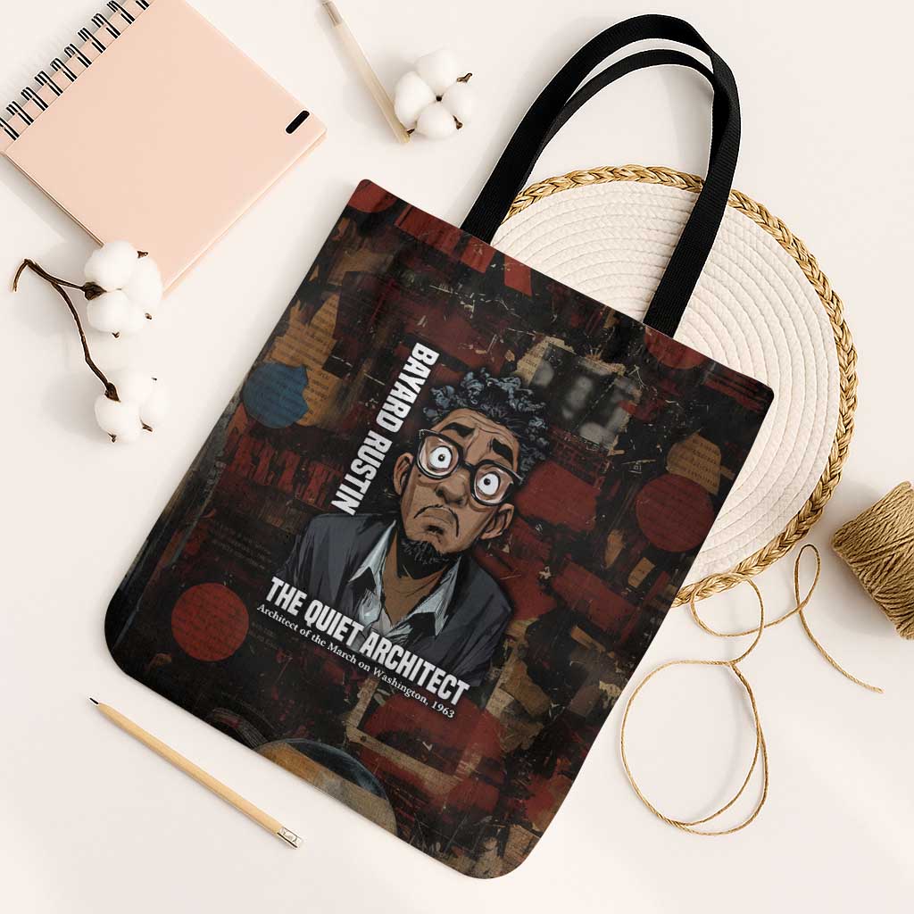 Bayard Rustin Tote Bag with Quiet Architect Design Strategy and Courage Civil Rights Tribute - Wonder Print Shop