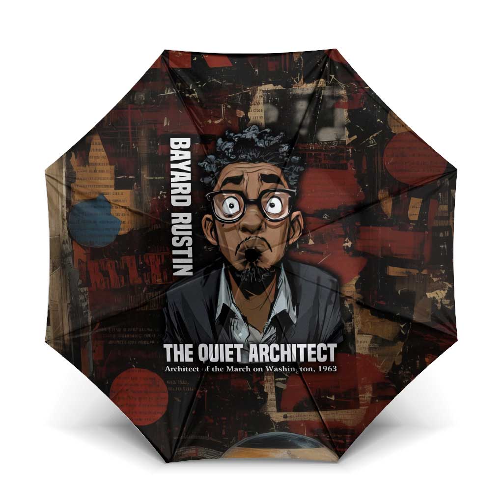 Bayard Rustin Umbrella with Quiet Architect Design Strategy and Courage Civil Rights Tribute - Wonder Print Shop