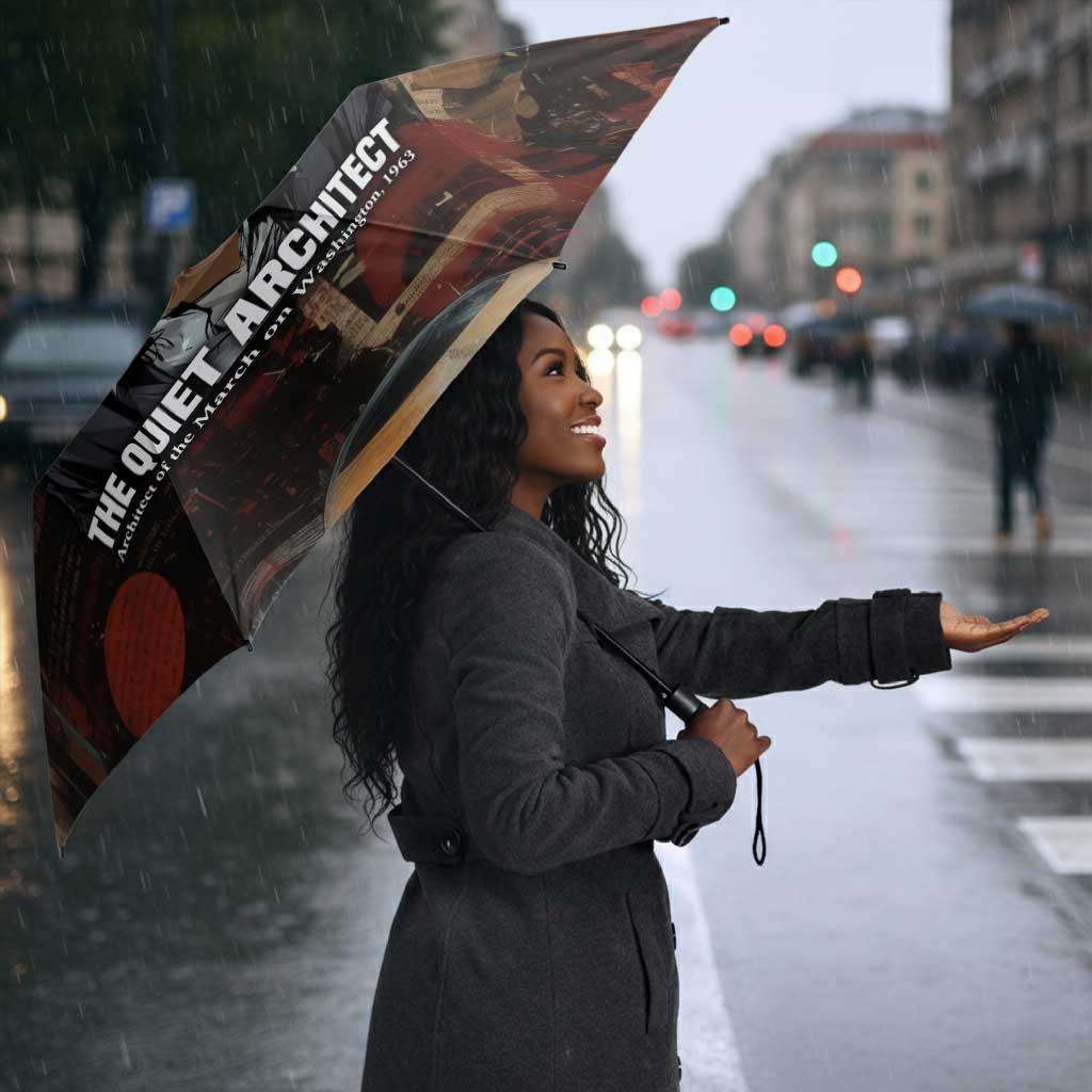 Bayard Rustin Umbrella with Quiet Architect Design Strategy and Courage Civil Rights Tribute - Wonder Print Shop