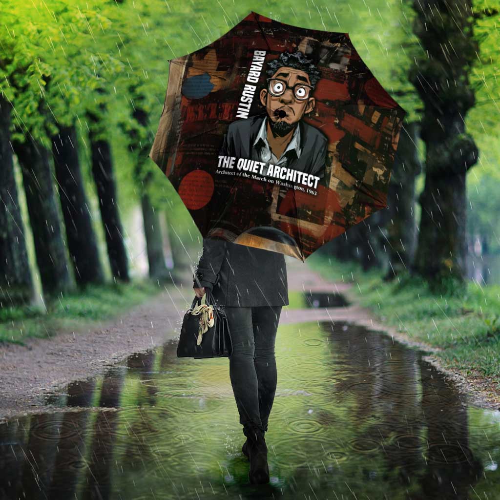 Bayard Rustin Umbrella with Quiet Architect Design Strategy and Courage Civil Rights Tribute - Wonder Print Shop