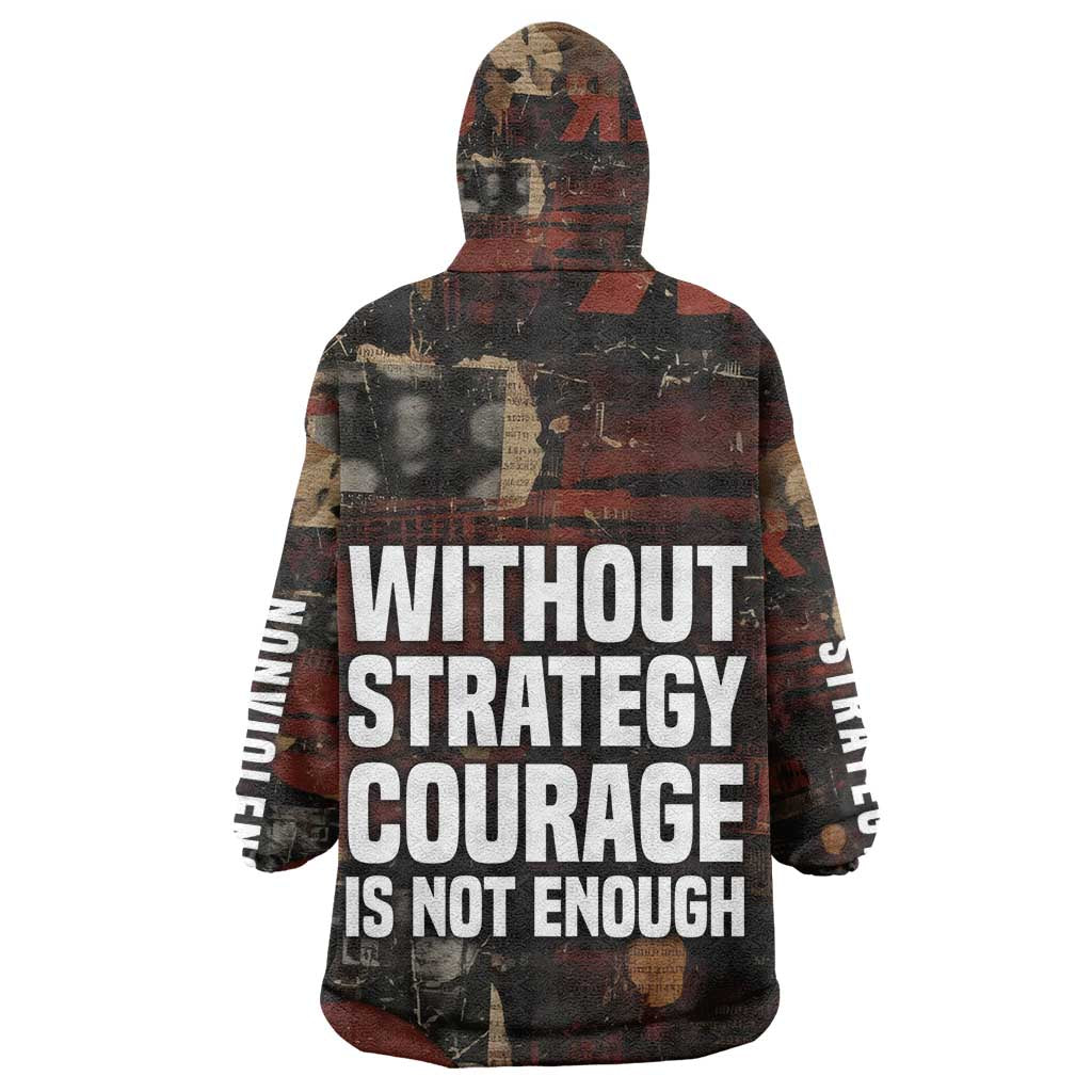 Bayard Rustin Wearable Blanket Hoodie with Quiet Architect Design Strategy and Courage Civil Rights Tribute - Wonder Print Shop