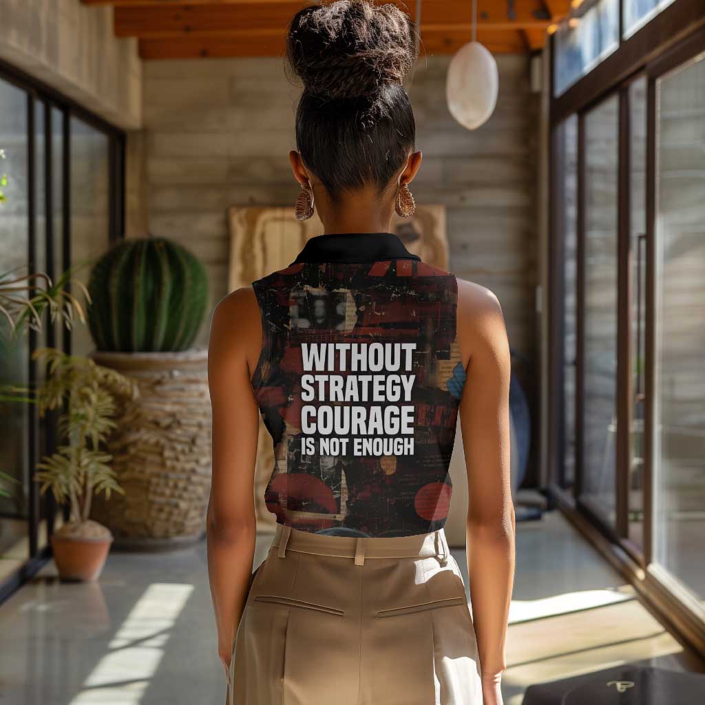 Bayard Rustin Women Sleeveless Polo Shirt with Quiet Architect Design Strategy and Courage Civil Rights Tribute - Wonder Print Shop