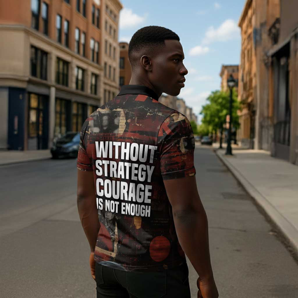 Bayard Rustin Zipper Polo Shirt with Quiet Architect Design Strategy and Courage Civil Rights Tribute - Wonder Print Shop