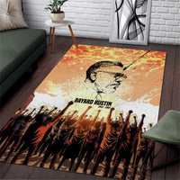 Bayard Rustin Area Rug with Radical Nonviolence Design Protest Crowd and Courage Civil Rights Tribute - Wonder Print Shop
