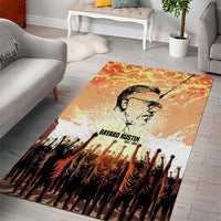 Bayard Rustin Area Rug with Radical Nonviolence Design Protest Crowd and Courage Civil Rights Tribute - Wonder Print Shop