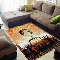 Bayard Rustin Area Rug with Radical Nonviolence Design Protest Crowd and Courage Civil Rights Tribute - Wonder Print Shop
