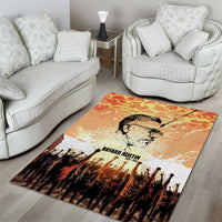 Bayard Rustin Area Rug with Radical Nonviolence Design Protest Crowd and Courage Civil Rights Tribute - Wonder Print Shop