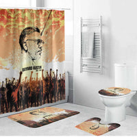 Bayard Rustin Bathroom Set with Radical Nonviolence Design Protest Crowd and Courage Civil Rights Tribute - Wonder Print Shop