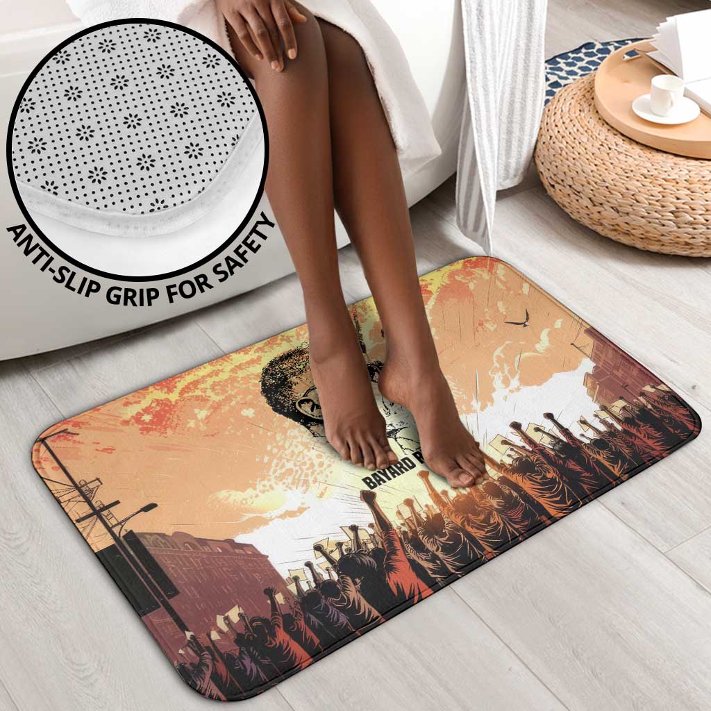 Bayard Rustin Bathroom Set with Radical Nonviolence Design Protest Crowd and Courage Civil Rights Tribute - Wonder Print Shop