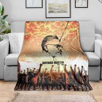 Bayard Rustin Blanket with Radical Nonviolence Design Protest Crowd and Courage Civil Rights Tribute - Wonder Print Shop