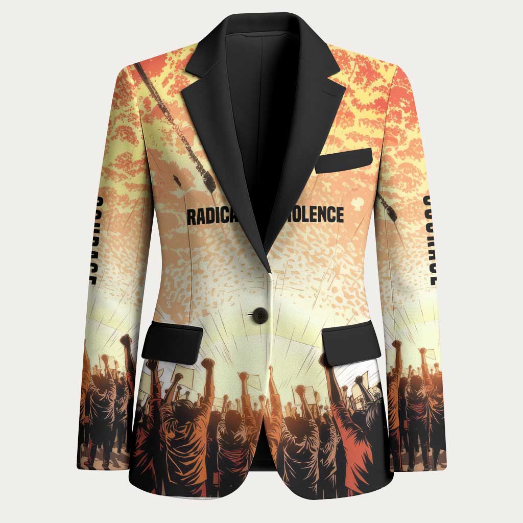 Bayard Rustin Blazer with Radical Nonviolence Design Protest Crowd and Courage Civil Rights Tribute - Wonder Print Shop
