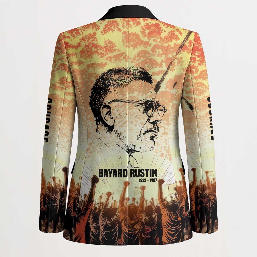 Bayard Rustin Blazer with Radical Nonviolence Design Protest Crowd and Courage Civil Rights Tribute - Wonder Print Shop