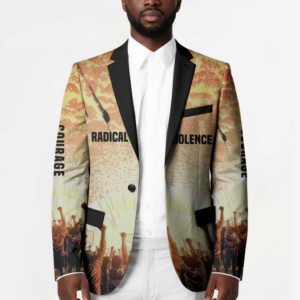 Bayard Rustin Blazer with Radical Nonviolence Design Protest Crowd and Courage Civil Rights Tribute - Wonder Print Shop